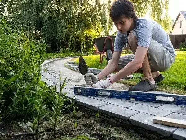 drainage solution and hardscape plan for backyard near Shadow Lake in Maple Valley